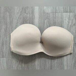 Cream Seamless Bandeau with Molded Cups bra 34D